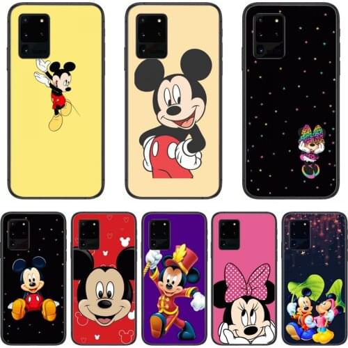 Mickey Phone cover hull For SamSung Galaxy S 6 7 8 9 10 20 Plus Edge E 5G Lite Ultra black soft bumper