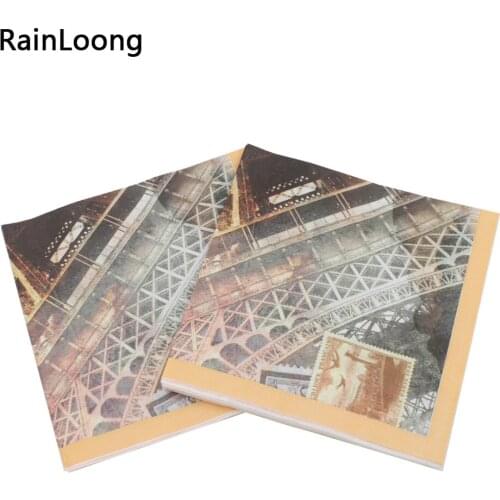[RainLoong] Tower Paper Napkins Festive & Party Tissue Decoupage Napkins Decoration Guardanapo 33cm*33cm 1 pack (20pcs/pack)