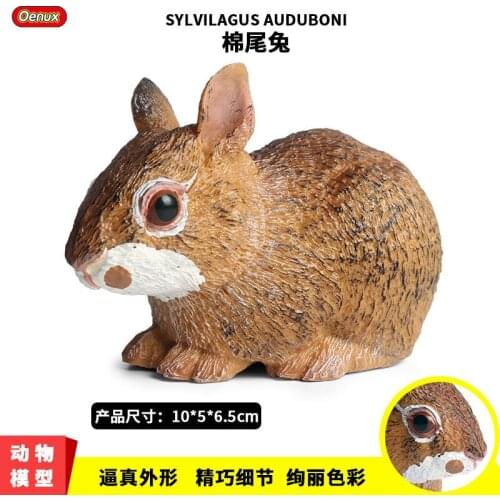 Simulated Zoo Action Figure Rabbit Model Toys For Kids Cute Mini Animal Figurine Educational Toys Jouet Fille Home Decor BK50SB