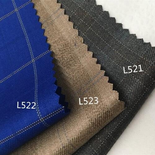 And winter clothing fashion fabric of wool and polyester thickened British Plaid suit fabric suit trousers vest DIY