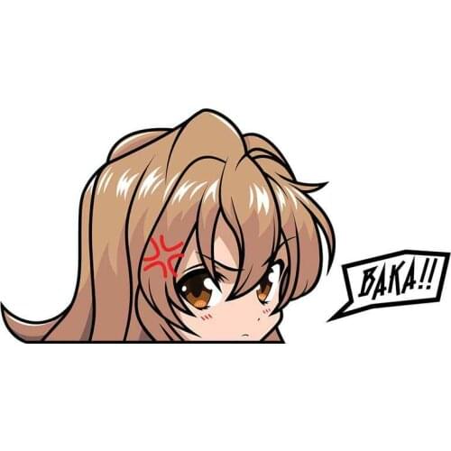 Personality Taiga Baka Peeker Car Bumper Window DIY Custom Printing Suitable for VAN RV Laptop Decals Apply To Car Window