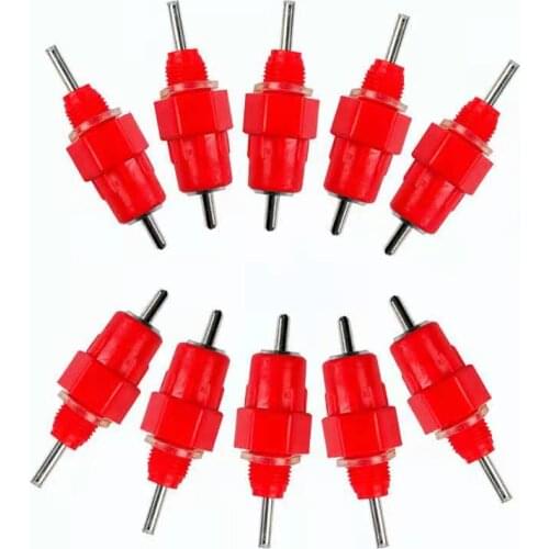 20Pcs Poultry Brid Chicken Nipple Drinker Automatic Water Cups With Spring Type Fountain Mouth Water Poultry Farming Equipment