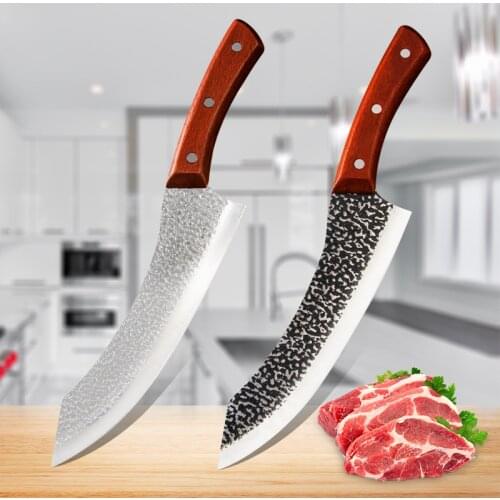 Handmade Forged Chef Knife 6'' 8'' Butcher Knife Gift Box Meat Fish Bone Chopping Knife Stainless Steel Sharp Blade