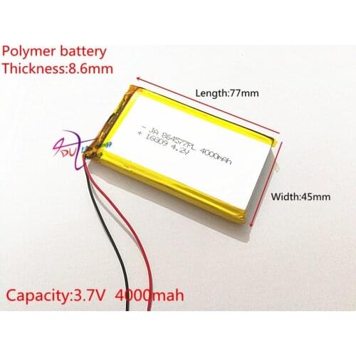 Li-po 3.7 v lithium polymer battery 4000 mah 864577 mobile power supply tablet 7 'tablet