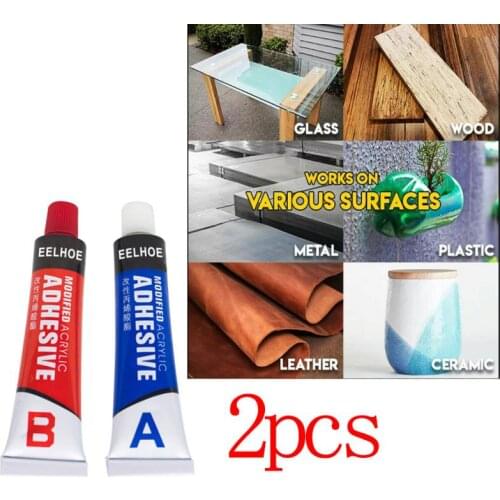 Hot 2Pcs A+B Metal Repairing Adhesive Super Glue Iron Steel Auto Radiator Water Tank Special Leakage Plugging Welding Glue Tools