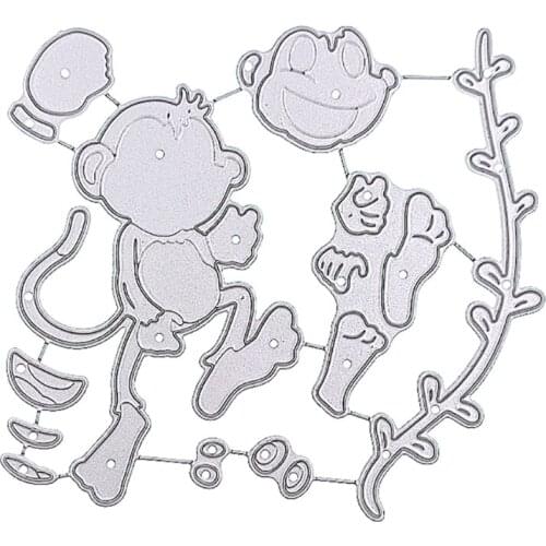 Monkey Metal Cutting Dies Stencil DIY Scrapbooking Album Paper Card Template Mold Embossing Craft Decoration