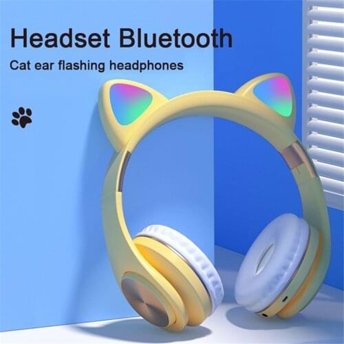 Cute Wireless Headphone With Microphone Christmas Gift For Girls Daugther Kids Music Stereo Earphone Mobile Phone Gamer Headset