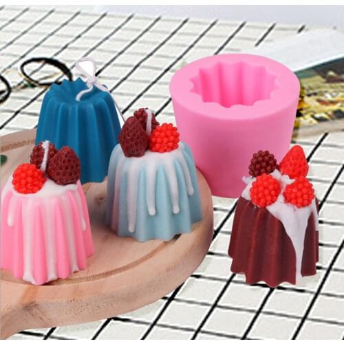Handmade Fashion French Cannele Candle Mold Handmade Candle DIY Material Soy Wax Mold 3D Silicone Mold for Candle Making Cakes