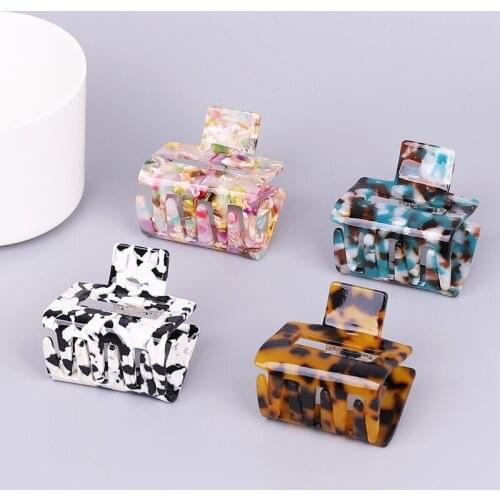 Fashion Women Acetate Hair Claws 2021 Crab Clamps Charm Solid Color Leopard Lady Catch Large Size Hair Clips Headdress gift new