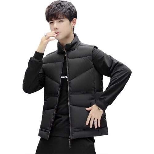 Men Vest New Winter Hooded Sleeveless Jackets Stylish Mens Vest Plus Size Windproof Warm Waistcoat vest