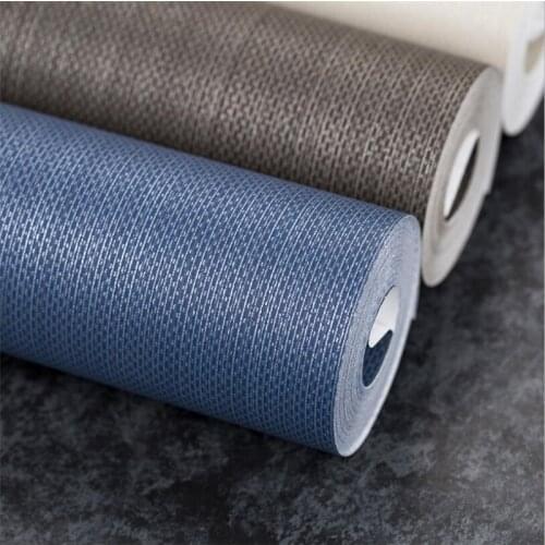 Beibehang Non-woven Modern Simple Pure gray Navy blue Fabric Wallpaper roll Warm Living Room Bedroom TV Background Wall paper