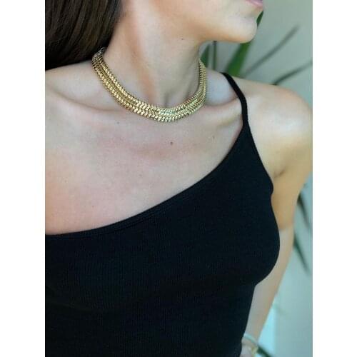 GULCE DERELI, SNAKE CHAIN NECKLACE, NECKLACES, GIFT BOX, GOLD/SILVER PLATED