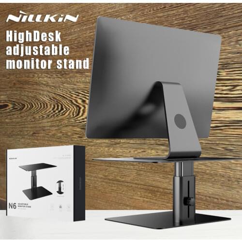 NILLKIN HighDesk Adjustable Monitor Stand for 10-17 inch Notebook Flexible Metal Material Heat Release Laptop Holder
