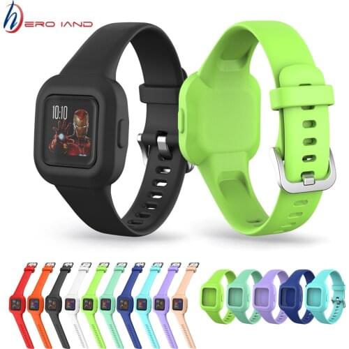 Silicone Bracelet Strap For Garmin Fit JR3 Smart Watchband For GarminFit JR 3 Replacement Straps For Children Watch Accessories