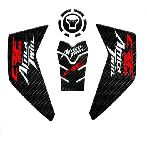 Fiber texture Motorcycle Fuel Tank Pad Cap Decals Gas Cap Sticker For For Honda CRF1000L Africa Twin 2016-2019 2018 2017