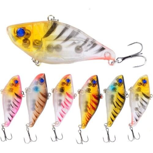1pcs VIB Fishing Lures Hard Crank Baits 7cm/12g with Lead bead Sinking Lure VIB Jerk Bait Pike Wobbler Artificial Swimbait