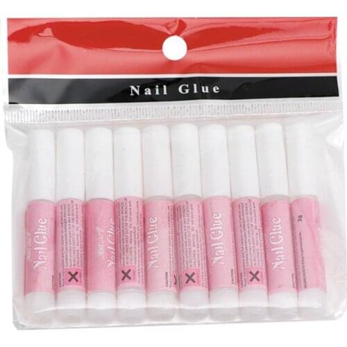 10pc/set Mini Beauty Nail Glue Professional Nail Art Glue False Art Decorate Tips Acrylic Glue Nail Accessories For Rhinestones