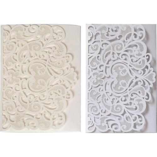 10pcs Laser Cut Hollow Heart Shape Wedding Invitations Card Greeting card Engagement Party Supplies