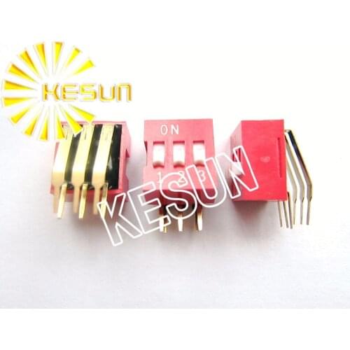 100% Original DA-03 3P 2.54mm SPST Right Angle DIP Switch DA-03-V x 100PCS