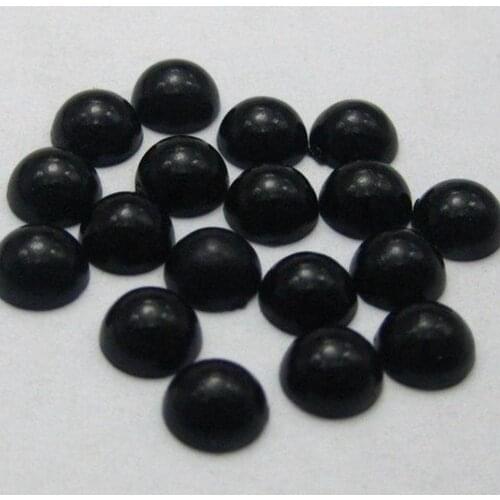1000 Black Half Pearl Bead 6mm Flat Back Round Gems Scrapbook Craft