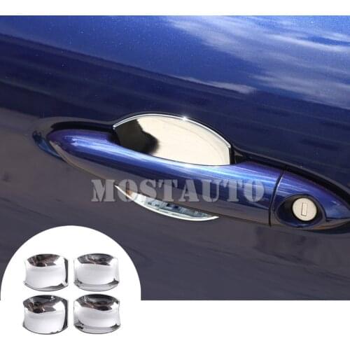 For Alfa Romeo Giulia ABS Chrome Side Door Handle Bowl Trim Cover 2017-2019 4pcs