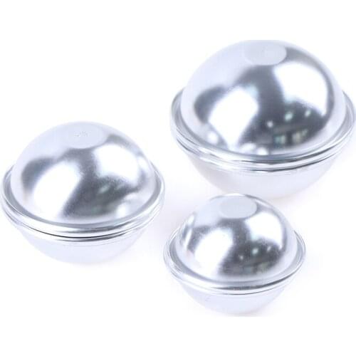 6PCS Round Aluminium Alloy Bath Bomb Molds DIY Tool Bath Bomb Salt Ball Craft Soap Mold Household Supplies