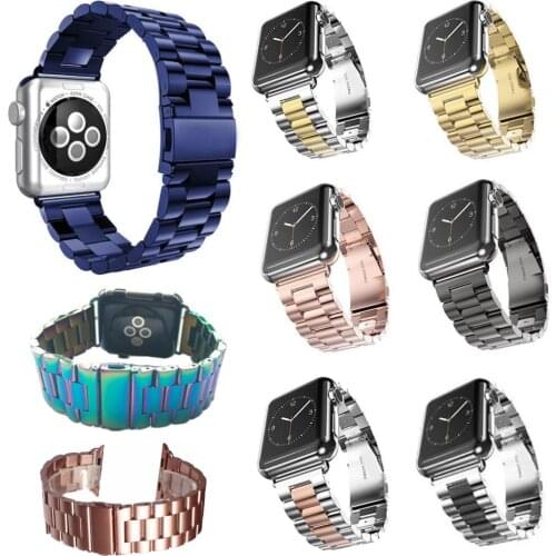 316L Stainless Steel Strap for Apple Watch 42mm 38mm Band Links Bracelet for iWatch Series 3 2 1 Metal Watchbands Classic Buckle