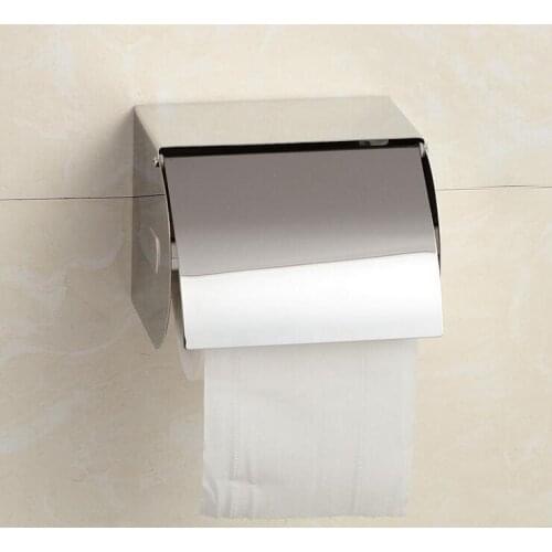 Bathroom paper roll holder large tissue box holder wall mounted, Stainless Steel Hotel/Kitchen waterproof paper holders
