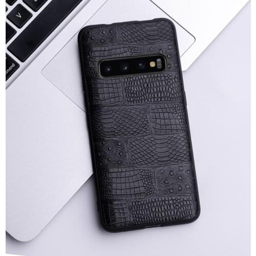 Leather phone case for Samsung galaxy A30s A50 A70 A80 A60 Note 10 8 9 10 Plus A8 A9 A5 A7 2018 S7 S8 S9 S10e Plus Cowhide cover