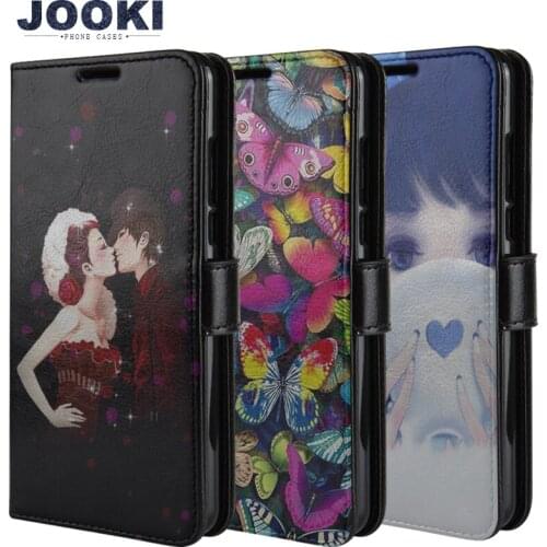 JOOKI Crazy Horse Flip Leather Case For cubot X18 Plus Wallet Book Cover For Fundas cubot R9 / note plus Print PU Phone Cases