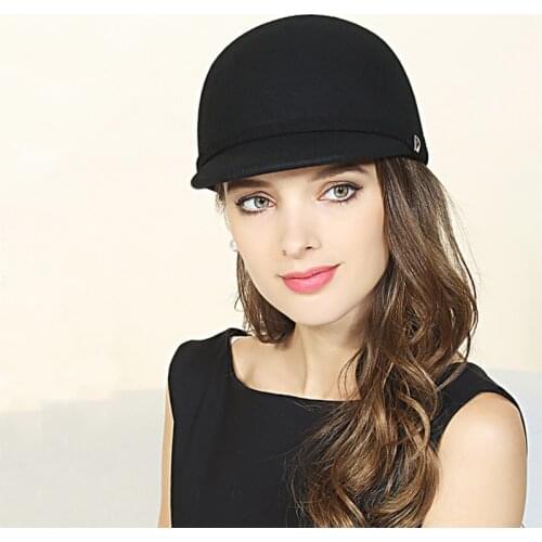 Female autumn winter cap wool hat for women trilby cute girls fashion shopping British female winter visors