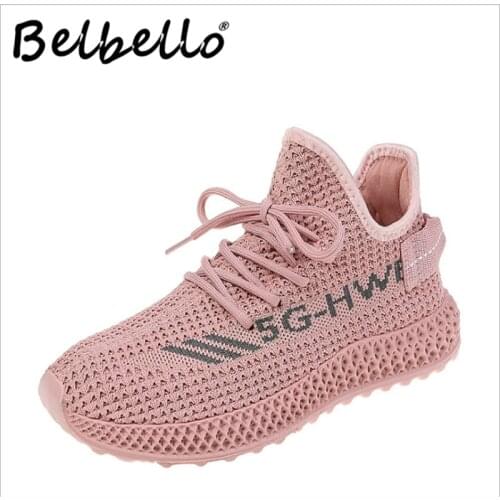 Belbello Womens flying shoes Soft bottom, Comfortable Non Slip Casual fashion shoes Female students of board shoes Sneakers