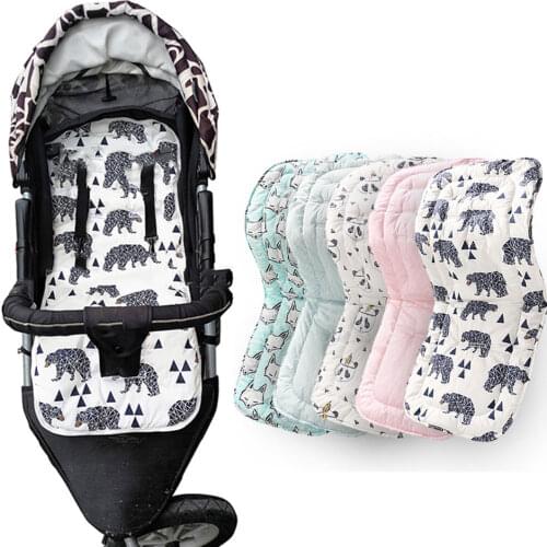 Fashion Print Baby Stroller Mattress Soft Stroller Diaper Pad Cotton Pad Seat Mat Changing Pad Prams Buggy Carriers Accessories