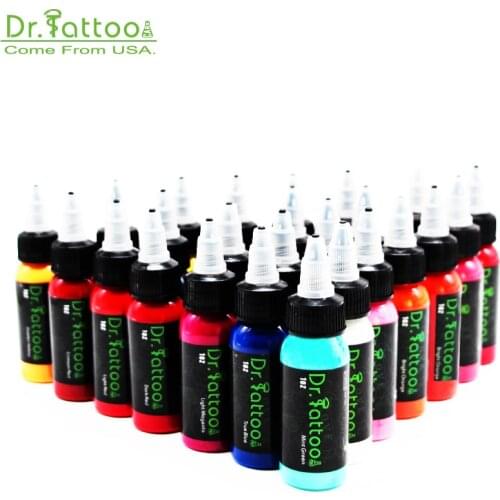 FedEx Free Shipping 20 Colors Premium Tattoo Ink Set of Dr.TattooCare Come From USA Good For Tattooing