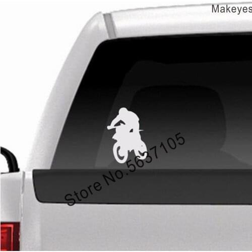 Makeyes Bicycle Car Decals Sports Man Athlete Wall Sticker Cars Decoration Window Door Stickers Glass Decals Art Design Q257