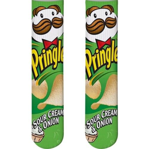 Pizza/Sushi/Hamburg/ Cute Socks Printed Harajuku Funny Socks Food Man Milk Creative Life Sokken Chaussette Femme Long Socks