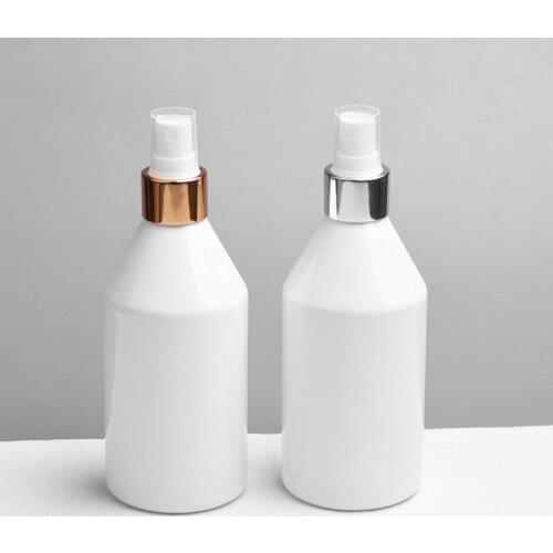 300ML 20PCS Silver Gold Collar Mist Sprayer Pump Plastic PET Bottle For Cosmetics Perfume Packaging Container