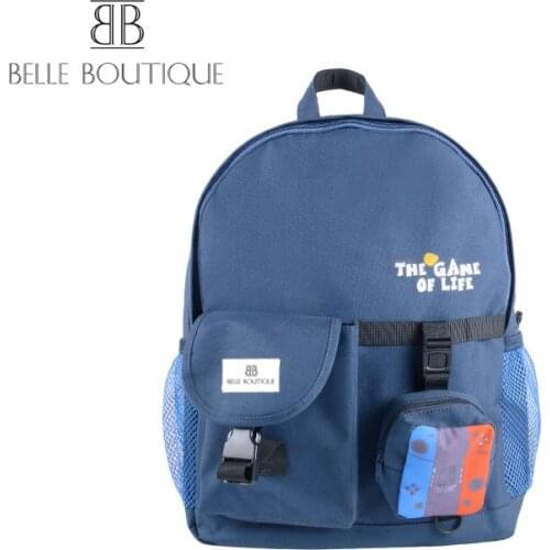 BelleBoutique Teen Backpack For Girls School Student Blue Teenager Travel Pocket Multifuctional Laptop Bag Women Large Handle