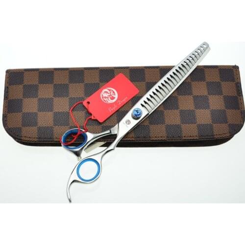 602# 8'' Brand Purple Dragon Professional Hairdressing Scissors JP 440C Barbers Cats Dogs Pets Thinning Scissors Hair Shears