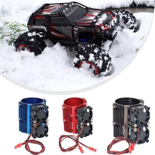 Motor Radiator Dual Fan For Traxxas 1/10 E-revo Big E Summit Big S Cooling Radiator Model Car Accessories