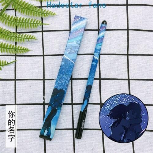 10 sets/lot Anime Your Name Gel pen movie Miyamizu Mitsuha Tachibana Taki Ballpoint Pen 0.5 Black refill Pens toy gift