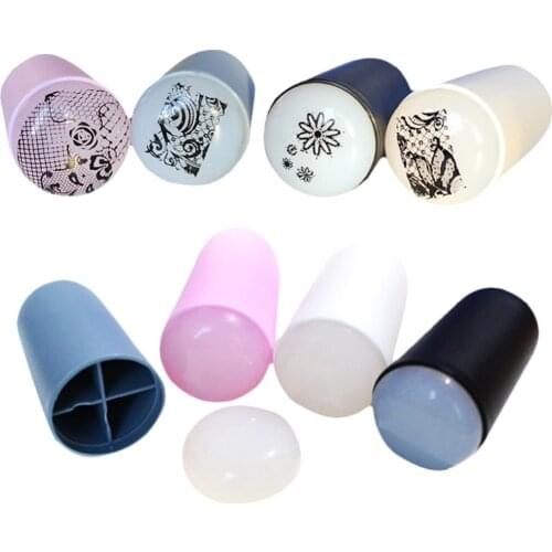 Nail Art Stamp Stamping Plates Plastic Big Handle Soft Seal Silica Gel Stamp Nail Stamping Scrapbooking Stamping Nail Tools