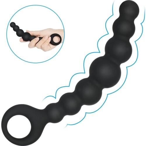 Silicone Big Anal Beads Butt Plug Manual Anal Plug Toy Anal Stimulator Ball Bead Male Prostate Massager Anal Sex Toys For Couple