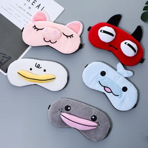 Plush Cute Sleep Mask Dream Eye Bandage Sort Pig Blindfold Band Aid Cove To Sleeping Cotton For Women Men Eyepatches Health Nap