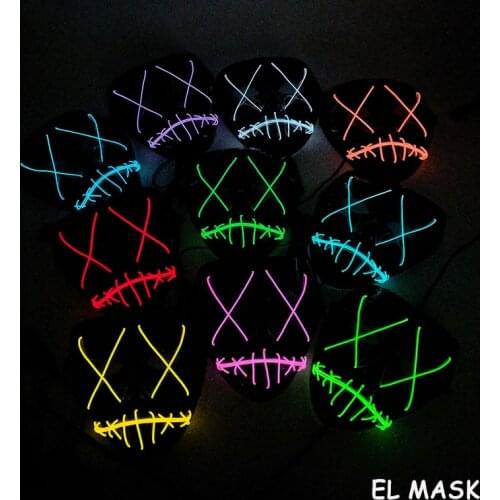 Halloween Party LED Mask Glowing Costumes Accessories Bloody Fork Eye Stage Mask