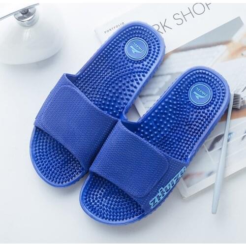 Unisex Bathroom Slippers Men Massage Slippers House Man Summer Beach Shoes Zapatos Hombre Antiskid Flip Flops Male Home Slides