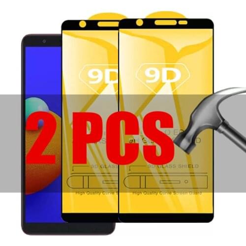 2Pcs 9D Glass For Samsung Galaxy A01 core 5.3 inch Protective Glass on the For Samsung A01 core SM-A013 Screen Protector Film