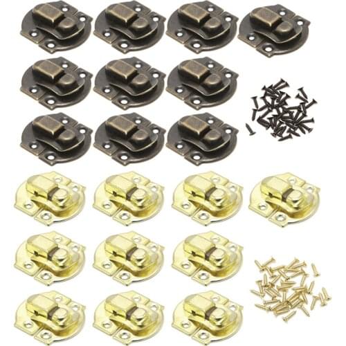 10Pcs Box Latch Clasps Antique Iron Jewelry Box Padlock Hasp Locked Wooden Wine Gift Box Handbag Buckle Hardware Accessories