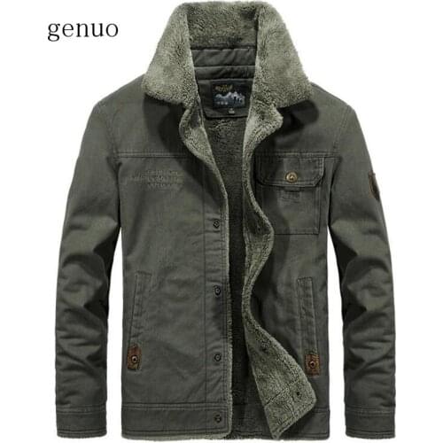 Winter Jacket Men Outwear Windbreaker Thicken Fleece Fur Coats Mens Military Multi-pocket Plus Velvet Warm Size 5XL 6XL Jackets
