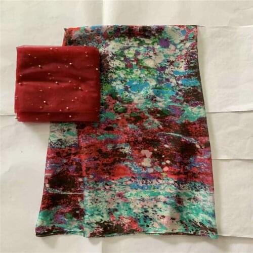 2019 High Quality African Silk Chiffon Printed Fabric For Ladies To Wear Soft And Comfortable Printed Silk Fabric! LXF6717